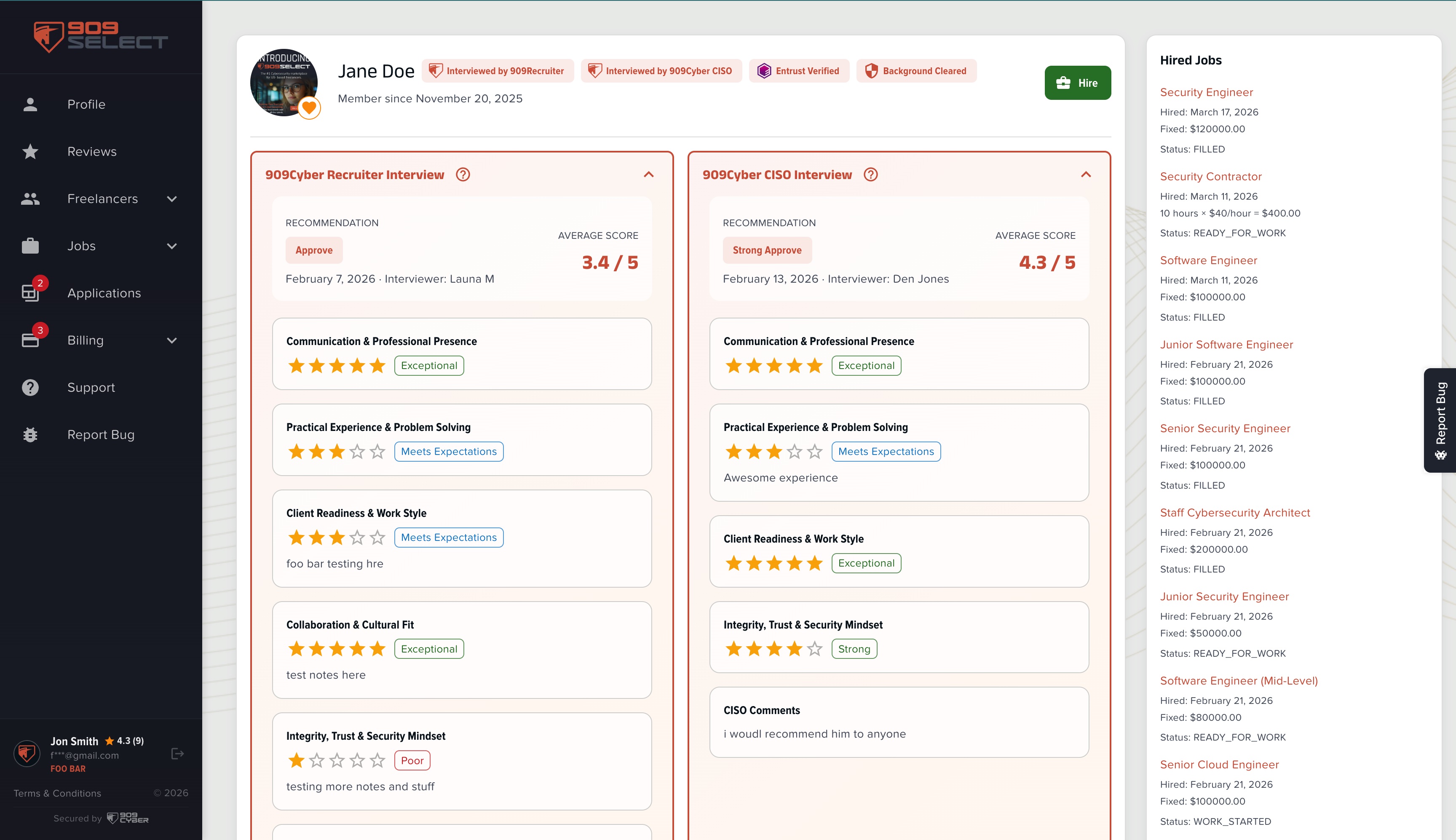 909Select Platform Dashboard